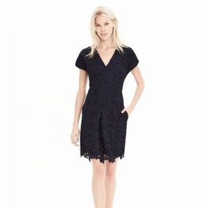 navy lace dress
